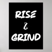 Rise and Grind - Gym, Hustle, Erfolg Poster (Vorne)