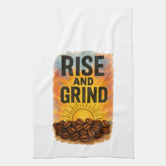 Rise and Grind Kitetücher Geschirrtuch (Vertikal)