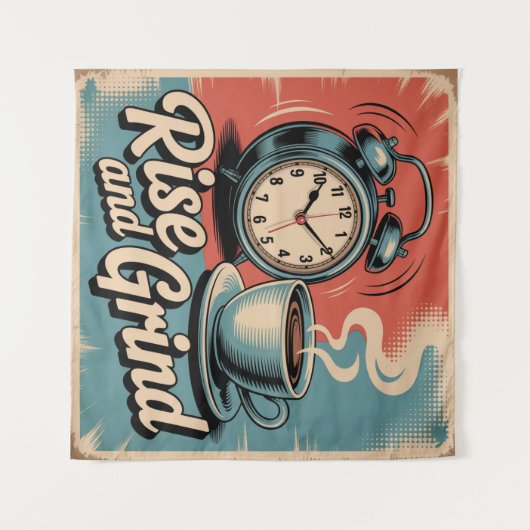 Rise And Grind Wandteppich (Vorderseite (Horizontal))