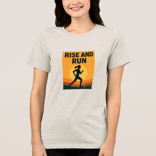 Rise and Run Tri-Blend Shirt (Vorderseite)