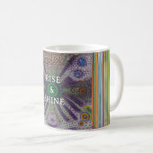 “Rise and Shine – Abstract Rainbow Power Mug” Kaffeetasse (VorderseiteRechts)