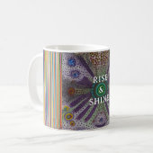 “Rise and Shine – Abstract Rainbow Power Mug” Kaffeetasse (Vorderseite Links)