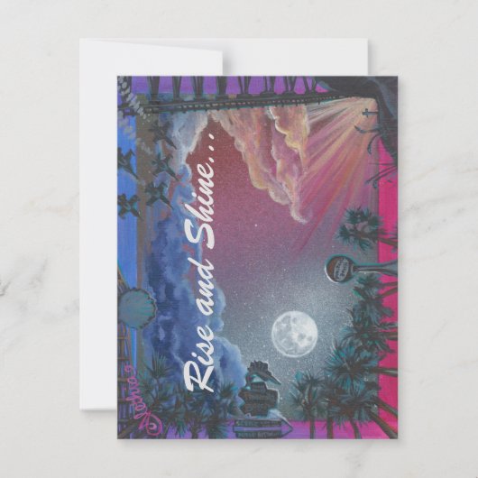 "Rise and Shine... Es ist Zeit!" Pensacola-Karte Einladung (Vorderseite)