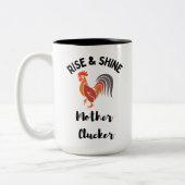 Rise and Shine Funny Rooster Tassen Cup (Links)