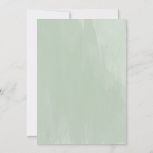 Rise and Shine, Grüne Post Wedding Brunch Einladung (Rückseite)