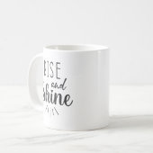 Rise and Shine - Gym Hustle Success Motivierend Kaffeetasse (Vorderseite Links)