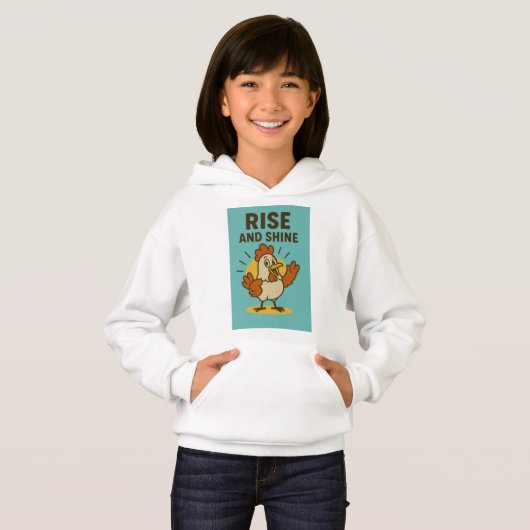 Rise and Shine Happy Chicken Hoodie (Vorne ganz)
