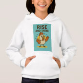 Rise and Shine Happy Chicken Hoodie (Vorderseite)