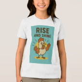 Rise and Shine Happy Chicken Tri-Blend Shirt (Vorderseite)