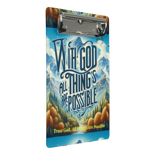 "Rise and Shine: Mit diesem Design Clipboards Mini Klemmbrett (Schrägansicht)