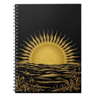 Rise and Shine Notebook - Sunrise Graphic- Morning Notizblock