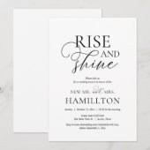 Rise and Shine, Post Hochzeit Brunch Celebration i Einladung (Vorne/Hinten)