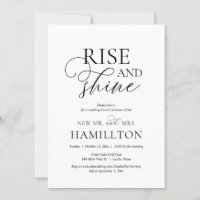 Rise and Shine, Post Hochzeit Brunch Celebration i