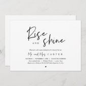Rise and Shine, Post Hochzeit Brunch Feier Einladung (Vorne/Hinten)