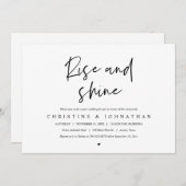 Rise and Shine, Post Hochzeit Brunch Feier Einladung (Vorne/Hinten)