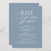 Rise and Shine, Post Hochzeit Brunch Party Einladung (Vorne/Hinten)