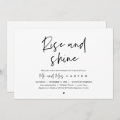 Rise and Shine, Post Hochzeit feiern Einladung (Vorne/Hinten)