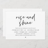 Rise and Shine, Post Hochzeit feiern Einladung (Vorne/Hinten)