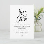 Rise and Shine, Post Wedding Brunch Celebration Einladung (Stehend Vorderseite)