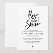 Rise and Shine, Post Wedding Brunch Celebration Einladung (Vorne/Hinten)
