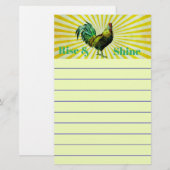 Rise and Shine Stationery Briefpapier (Vorne/Hinten)