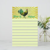 Rise and Shine Stationery Briefpapier (Stehend Vorderseite)
