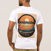 "Rise and Shine: Sunrise Outliner Men's T - Shirt" T-Shirt (Rückseite)