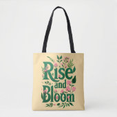 Rise & Bloom - Botanischer Totenbeutel Tasche (Vorderseite)