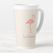 Rise & Flamingle Flamingo - sanft beige tropisch Milchtasse (Rechte Ecke)