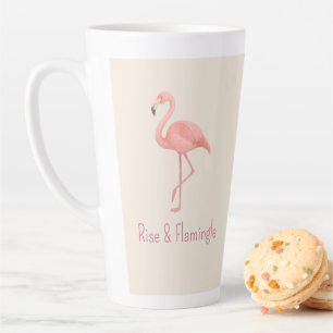 Rise & Flamingle Flamingo - sanft beige tropisch Milchtasse