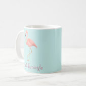 Rise & Flamingle Pink Flamingo - Light Blue Kaffeetasse (Vorderseite Links)