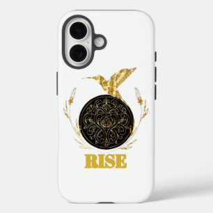 RISE Gold Phoenix Motivations iPhone 16 Hülle - Bl
