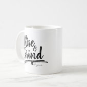 RISE & GRIND PERSONALISIERTER INDIVIDUELLE NAME KAFFEETASSE (Vorderseite Links)