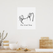 Rise Grind Shine - Motivierend Poster (Küche)