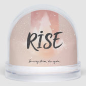Rise Love Simple Modern Script 2 Photo Snow Globes Schneekugeln (Vorderseite)