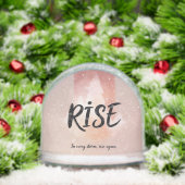 Rise Love Simple Modern Script 2 Photo Snow Globes Schneekugeln (Weihnachten)