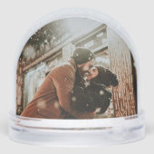 Rise Love Simple Modern Script 2 Photo Snow Globes Schneekugeln (Rückseite)