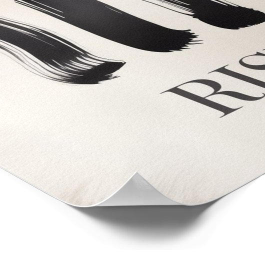 Rise – Minimalist Inspirational Poster for Mental  (Ecke)