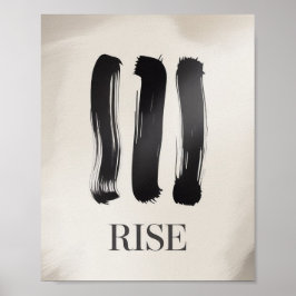 Rise – Minimalist Inspirational Poster for Mental 