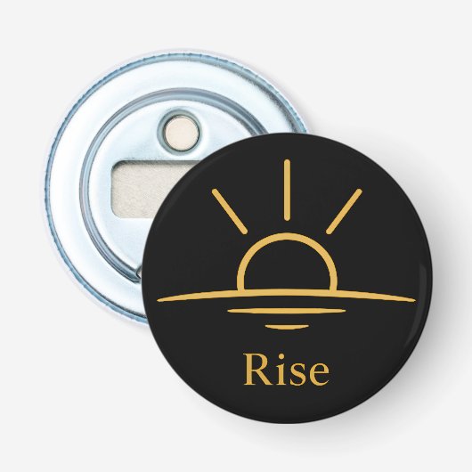 Rise — Minimalist Sunrise Flaschenöffner (Vorderseite)