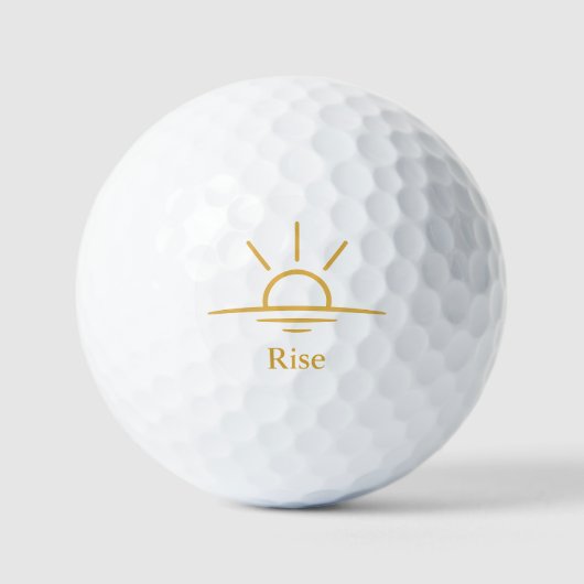 Rise — Minimalist Sunrise Golfball (Vorderseite)