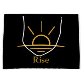 Rise — Minimalist Sunrise Große Geschenktüte (Vorderseite)