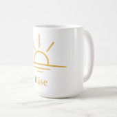 Rise — Minimalist Sunrise Kaffeetasse (VorderseiteRechts)