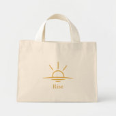 Rise — Minimalist Sunrise Mini Stoffbeutel (Vorne)