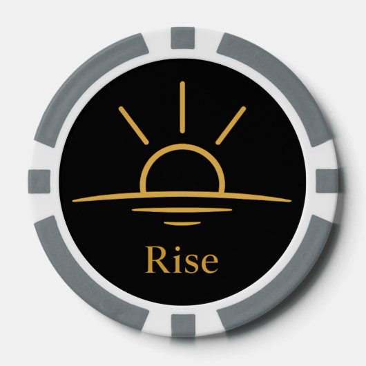Rise — Minimalist Sunrise Pokerchips (Vorderseite)