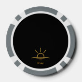 Rise — Minimalist Sunrise Pokerchips (Rückseite)