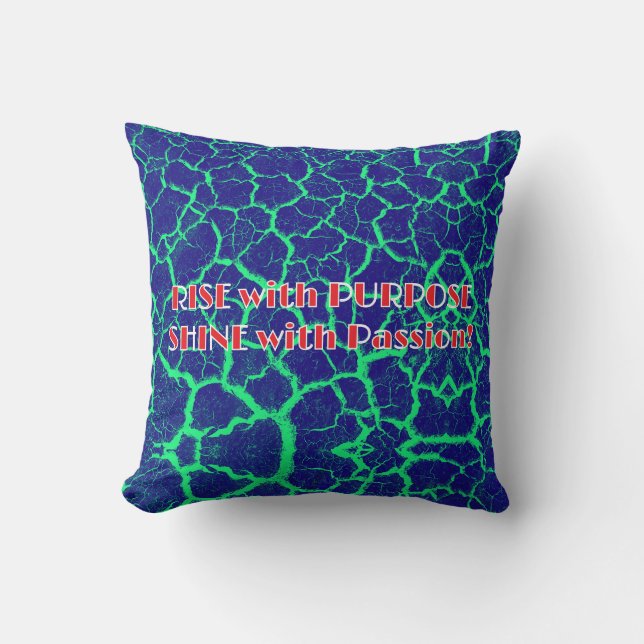 RISE MIT Purpose SHINE MIT PASSION! Kissen (Vorderseite)