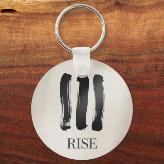 Rise Motivational | Empowering Brushstr Schlüsselanhänger (Vorderseite)