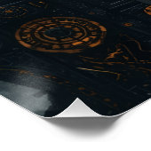  Rise of the AI Empress: Sci fi Cyberpunk Poster (Ecke)