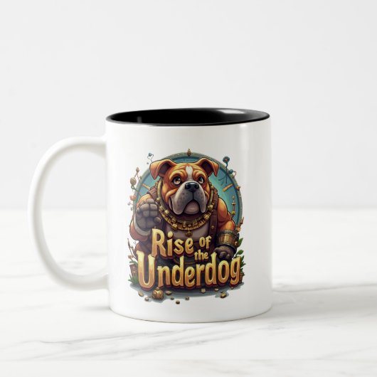 Rise of the Underdog Mug – Motivational Coffee Mug Zweifarbige Tasse (Links)